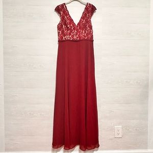 Ever Pretty Long Formal Burgundy Dress Size 10